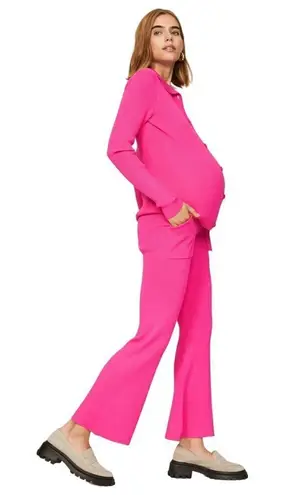 Emilia George Chelsea Maternity Pants in Pink Small Womens Knit Sweater Trousers Size undefined