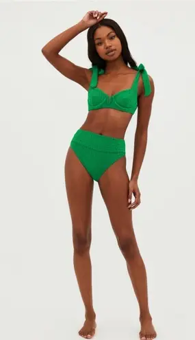 Beach Riot highway High Waist French Terry Bikini Bottom, Green, Large, $88