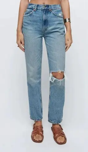 RE/DONE NWT  70s Straight Leg Blue Denim Jeans - Worn Medium Raf