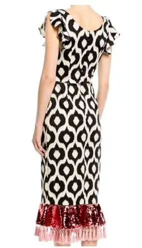 Sachin + Babi Ayran Midi Sequin Tassel Cocktail Dress NEW Size 4 (FLAWED)