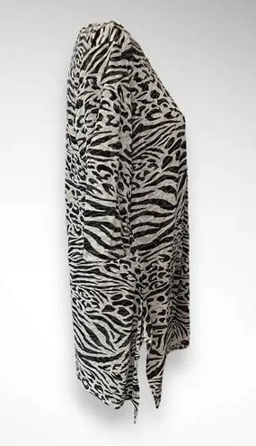 PORTO CRUZ Black and White Animal Print Tunic V