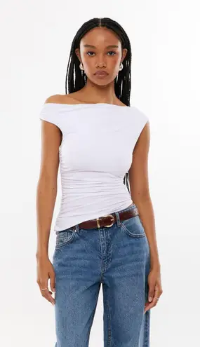 Supre Soft Mia Ruched Top White 2XS Size XXS