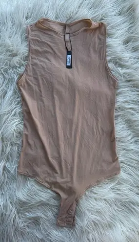 SKIMS Sheer Crewneck Thong Bodysuit Clay Size Large