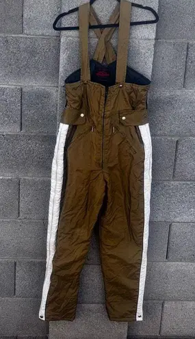 VintageāCHAPARRAL Golden Brown Ski Bib Snowsuit Gold Size M