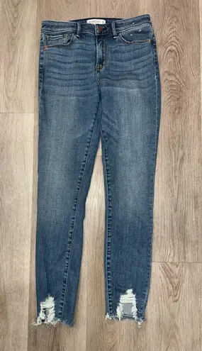 Abercrombie & Fitch Women’s Super Skinny Ankle Mid Rise Raw Hem Jeans 28/6L