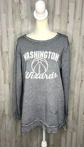 Nba NWT Womens Washington Wizards Long Sleeve Gray Scoop Neck Sweatshirt Size Medium
