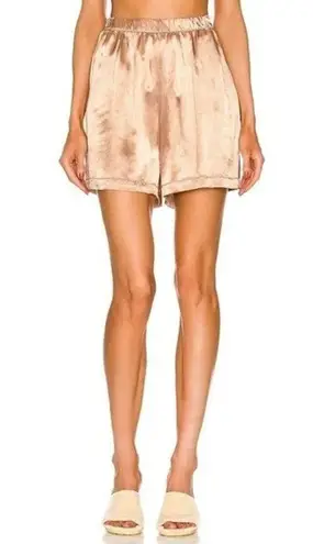 Enza Costa Satin Short in Khaki Size 0 Retail $165
