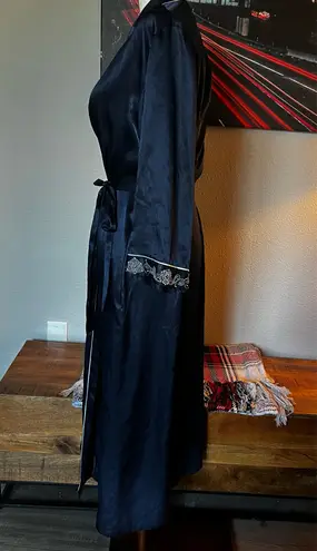 Oscar de la Renta Womens small Robe Navy Blue