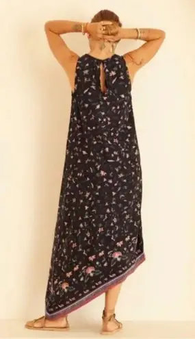 Natalie Martin 💕💕 Ashley Asymmetrical Midi Dress ~ Teal Pomegranite Print Small