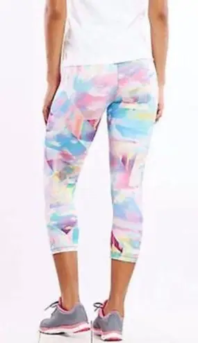 Lucy Activewear Womens Capri Workout Leggings in Kaleidoscope Print Size XS