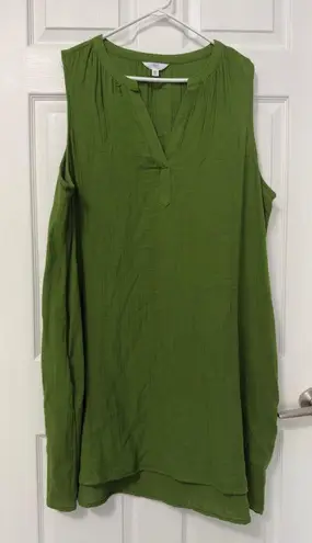Time And Tru  Olive Green Sleeveless Tunic - Image 1