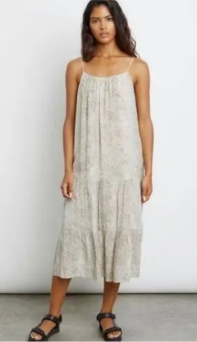 Rails Midi Dress Womens S Adora Snakeskin Animal Print Cream Sleeveless Flowy