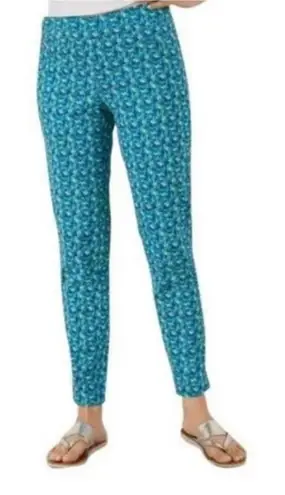 Soft Surroundings Blue Floral High Rise Pants Large