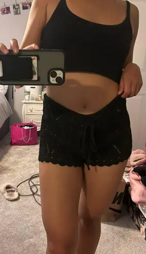 sweater shorts Black