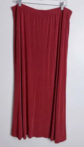 Coldwater Creek Travel Knit Long Maxi Skirt Burnt Orange 2X Pull On Stretch - Image 1