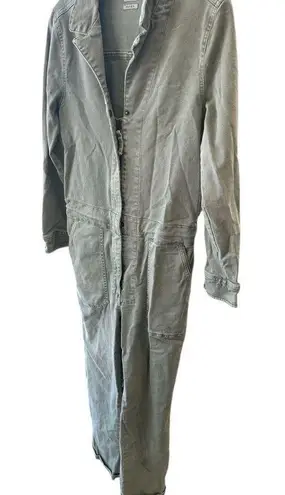 Faherty Womens Overland Twill Jumpsuit Size Small Olive Green Utility Flight S