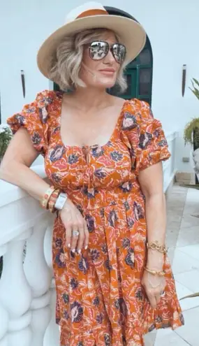 Cleobella NWT $218 Tropique Kalena Mini Scoop Neck Floral Dress w/ Pockets S