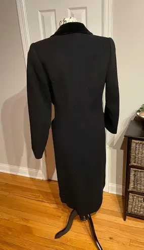 Cuddle Coat New York Vintage Wool Velvet trim Tuxedo Black Size 4