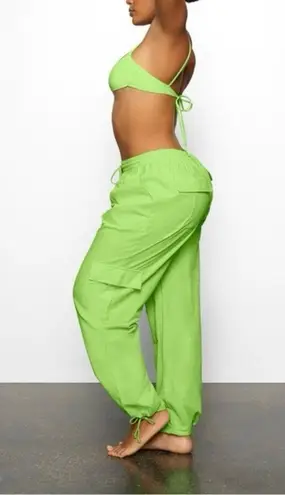 SKIMS Cargo Cover Up Pants Neon Green XL Cotton Limited Edition