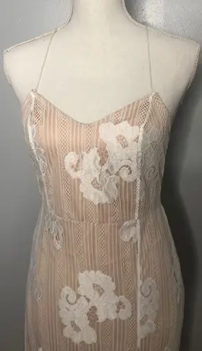 Lovers + Friends NEW L+F Firefly Ivory Fringe Hem Bridal Shower Dress 