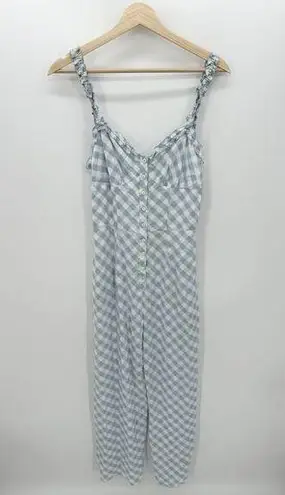 Urban Outfitters  Blue White Gingham Print Sleeveless Romper Jumpsuit Viscose  XS