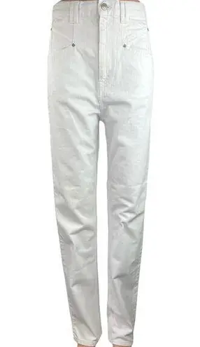 Isabel Marant NEW  White High Rise Ankle Denim Straight Leg Trouser Jeans Size 10