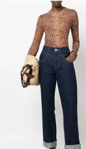 Ulla Johnson Eve Top in Lynx Animal Print Leopard Cat Cheetah Brown Blouse