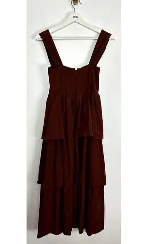 We Wore What Corset Poplin Maxi Dress in Smoked Paprika Size US 0