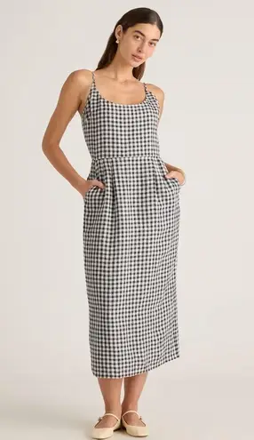 Quince NWT Women’s 100% European linen scoop neck midi dress Sz L