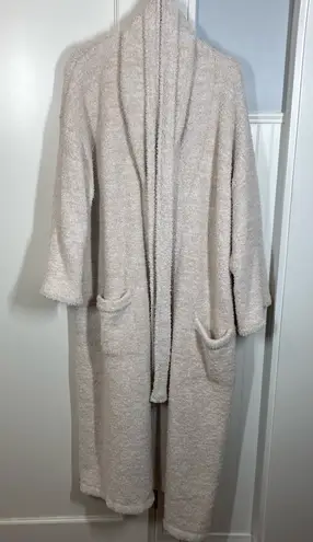 Barefoot Dreams  cozy chic long robe with tie size‎ 2 beige cream color - Image 1