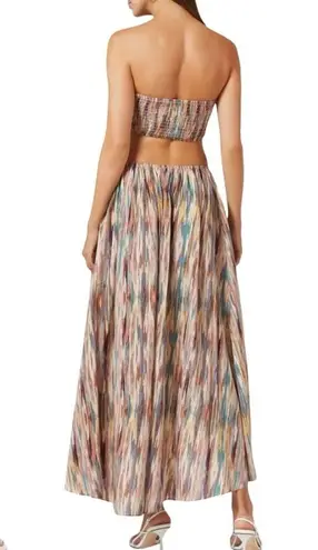MISA Los Angeles MISA Myka Ikat Strapless Cutout Smocked Cotton Blend Dress Size S NWT