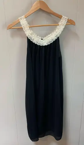 Vintage Lingerie Slip Dress Black Size none