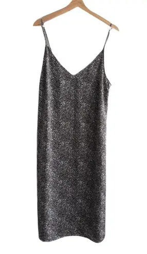 Cupcakes and Cashmere Leopard Print Slip Maxi Dress Multicolor Women's Size M