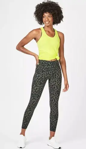 Sweaty Betty  Zero Gravity High Waisted 7/8 Running
Leggings Olive Leopard Print