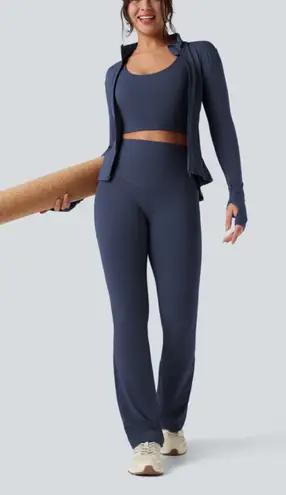 Halara UltraSculpt SoCinched Legging Bootcut Carbon Blue XS 30” inseam NWT