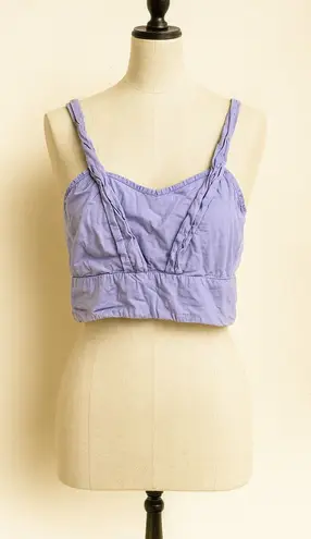 ZARA  Basic Lavender Ruffle Crop Top Size M (Runs Small) - Image 1