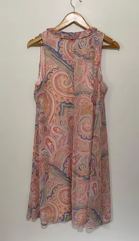 Tommy Hilfiger Pink Paisley Print Sleeveless Dress