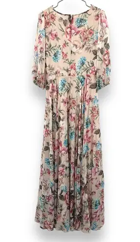 Yumi Kim  Full of Love Blush Floral Print 3/4 Sleeve Woodstock Maxi Dress S NEW