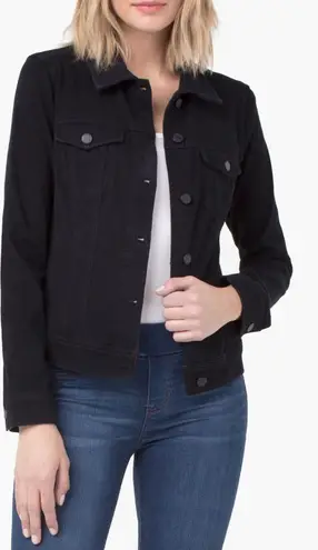 Liverpool Jean Co. Black Knit Denim Jacket New!