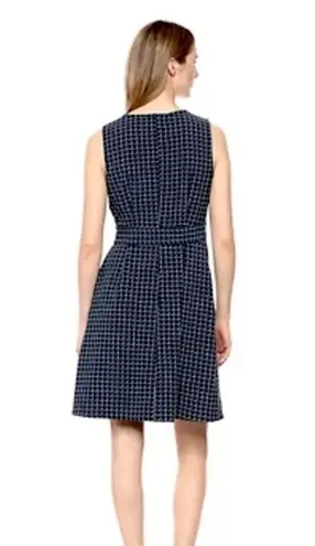 Lark & Ro Crew Split Neck Navy and White A