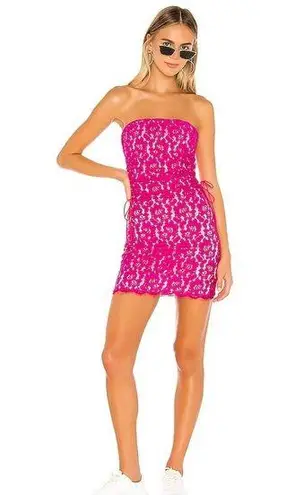 H:ours Revolve Damien Mini Dress in Fuschia