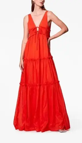 Nicholas Myla Tie Maxi Dress red size 8