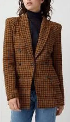 Smythe Plaid Blazer Not A Pagoda Tweed Plaid Single Button Jacket Size 0
