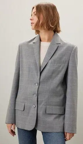 rtr Marissa Webb Sz Medium M Gray Plaid Madison Boyfriend Blazer Jacket career