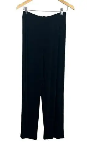 Chico's  2 Travelers Pants Womens‎ Large 12 Black Slinky Pull On Straight Leg L