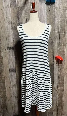 Gap  Linen-cotton stripe tie dress