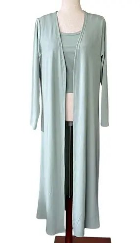 Ekouaer 2 Piece Lounge Set Drawstring Side Green Size M