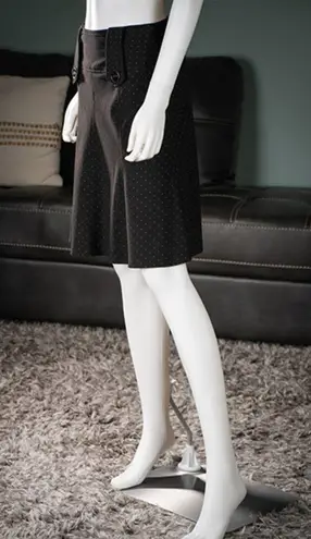 Joe Benbasset Black Polka Dot Mini Skirt with Buttons Size 3