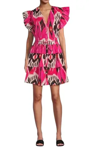 Ro's Garden Hunan Mini Dress Bazzar Pink Button Front Women's Size Small NWT
