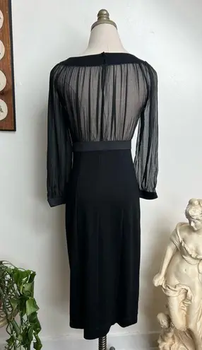 Alberta Ferretti Designer Black Bodycon Pencil Cocktail Holiday Party Dress